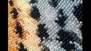 Вышивка бисером в круговой технике.