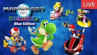 Mario Kart Wii Deluxe Blue Edition Live Stream 150cc Playthrough Part 2 Starting the GCN Party