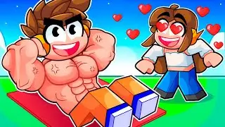 Fiquei MUITO FORTE para Chamar a Atenção da Minha Amiga no Roblox