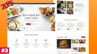 #3 Build a Responsive Food Restaurant Website using HTML and CSS only | Step by Step Tutorial