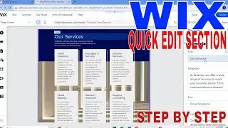 ✅  How To Quick Edit Section On Wix 🔴