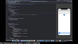New Matched geometry effects  in SwiftUI 2 20200708