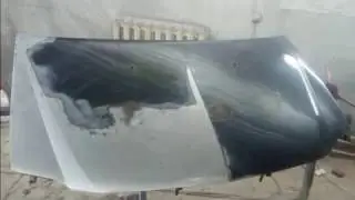 Ремонт и покраска горелого капота!