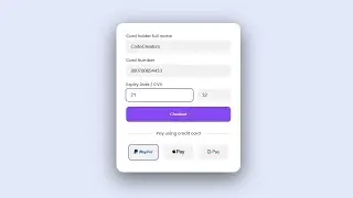 Create Checkout Form with HTML & CSS