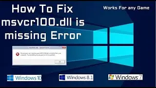 Cara Mudah Mengatasi EROR Msvcp100.dll Missing Windows 10