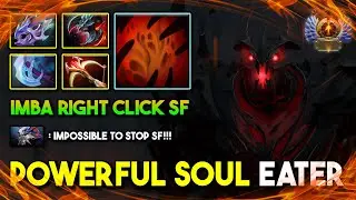 POWERFUL SOUL EATER Shadow Fiend Daedalus + Moon Shard IMBA Right Click Even Slardar Can't Survive