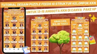CARA MEMBUAT DESAIN STRUKTUR IG KELOMPOK KKN (KULIAH KERJA NYATA) TEMA MEMPHIS DI CANVA CUMA PAKE HP