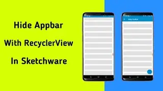 Hide Appbar with RecyclerView in Sketchware
