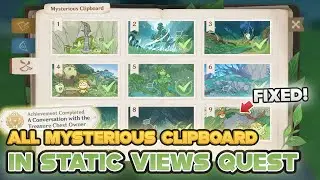 Mysterious Clipboard (10 Total): All Treasure Locations in Static View Part 2 Quest | Genshin Impact