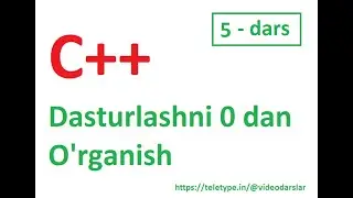 Dasturlashni 0 dan O'rganish 5 dars.