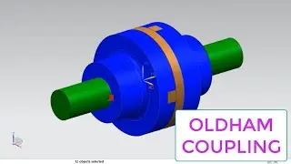 Oldham coupling assembly - NX(Unigraphics)
