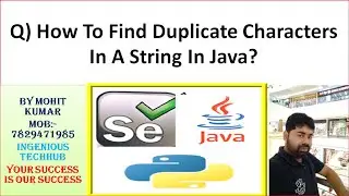 Q)Java Program to find the duplicate characters in a string.