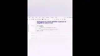 python program to check eligibility for voting|CodingBrain 