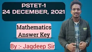 PSTET-1/MATHEMATICS Answer Key