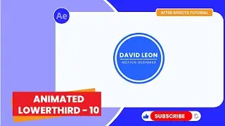 After Effects Tutorial - Simple Lower Third Animation - 10