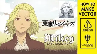 HOW TO DRAWING VECTOR ANIME CHARACTER MIKEY Sano Manjiro Tokyo Revengers