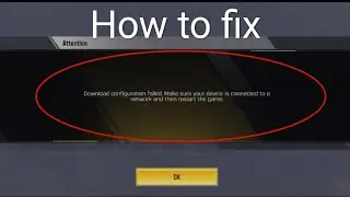 How to fix Download configuration failed in COD MOBILE | How to fix starting problem in COD Mobile |