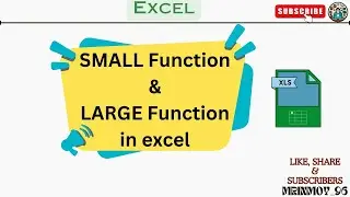 SMALL Function & LARGE Function in excel