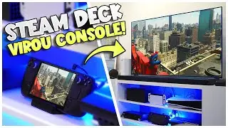 MELHOR QUE NINTENDO SWITCH! Como ligar o Steam Deck na TV usando uma DOCK!