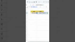 How to make auto currency conversion in google sheets