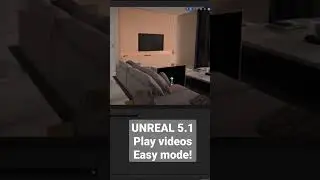 Unreal 5.1 play videos ins only 2 steps. #shorts