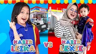 LEIKA KASIR INDOMART LUCU VS LEXIE KASIR ALFAMART IMUT | BUNDA DAN TOMPEL JADI ASISTENNYA