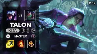Talon Top vs Akali - KR Grandmaster Patch 11.12