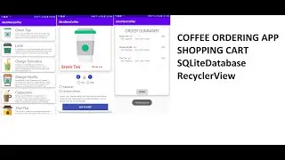 Coffee Order App || Shopping Cart || RecyclerView || SQliteDatabase