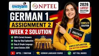 NPTEL German 1 Week 2 Assignment 2 Complete Solution | 2026 💯