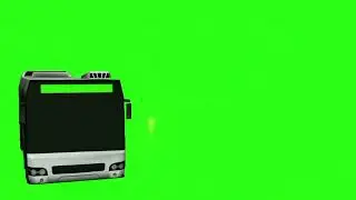 Green screen bus | Local bus green screen cartoon character