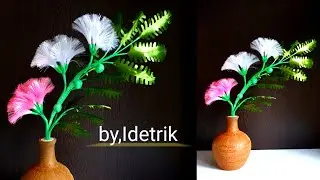 Diy (Kerajinan Tangan) Tanaman Hias Bunga cantik dari Pita Satin - Kreasi Idetrik