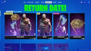 Kratos Return Date in Fortnite Item Shop!!