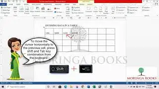 How to Enter Data in a Table in MS Word 2013 in Windows 10