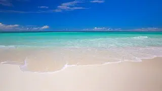 Tropical Paradise Found: Maldives Beach and Turquoise Waves of the Ocean