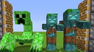 Mutant Creeper + Gigant Drowned= ??? / minecraft