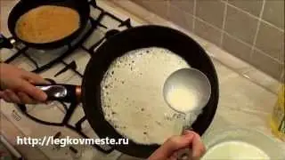 Заварные блины на кефире