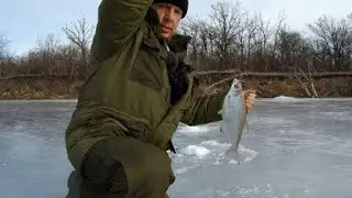 The Don River. January 29. Winter fishing in the dead of winter.