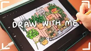 Draw with me Procreate | How to draw a bunch of different house plants!
