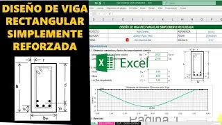 Diseño de Viga Rectangular simplemente Reforzada (Plantilla excel profesional)