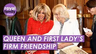 Giggly Queen Camilla and Brigitte Macron Meet to Launch Literary Prize