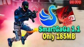 New SmartGaGa 1.1 Only 185 MB  Best Version For Free Fire ob39 On Low End PC 🔥