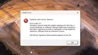 Black myth with Windows: Error code 577, failed to start service 'denuvo'
