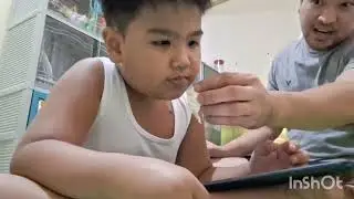 Lambing ko lng yan sa anak ko.... kulitan tym#father&son#moment