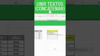 🟢Aprende a UNIR TEXTOS en una celda Excel🟢 #superexcel  #excel2024     #rh #concatenation #reels