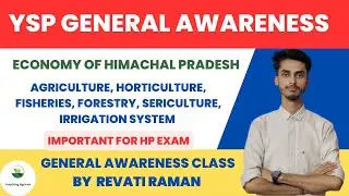 General Awareness Class / Target YSP Exam / Economy of Himachal Pradesh / Inspiring Agricon