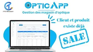 Opticapp : effectuer une opération de vente avec un client et un produit déjà existe