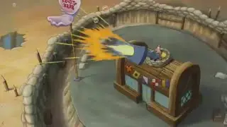 Spongebob Shoots Down An Enemy Fighter