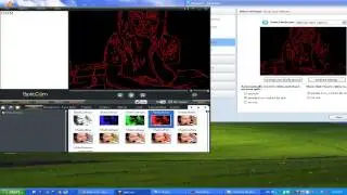 SplitCam Webcam Effect Video Red Contours Filter