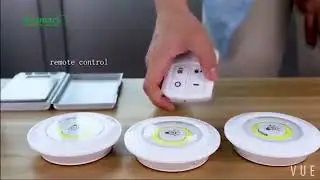 *Wireless COB LED Light with Remote Control, Adjustable Brightness for Dark Cabinet Call 98786 27512
