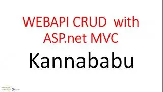 WebAPI CRUD By using ASP.net MVC
